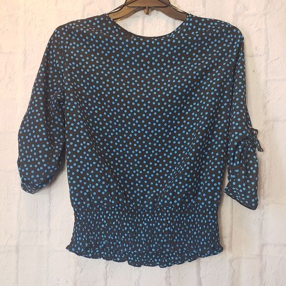 GEORGE Scoopneck Polka-dot Blouse Medium - Picture 8 of 8